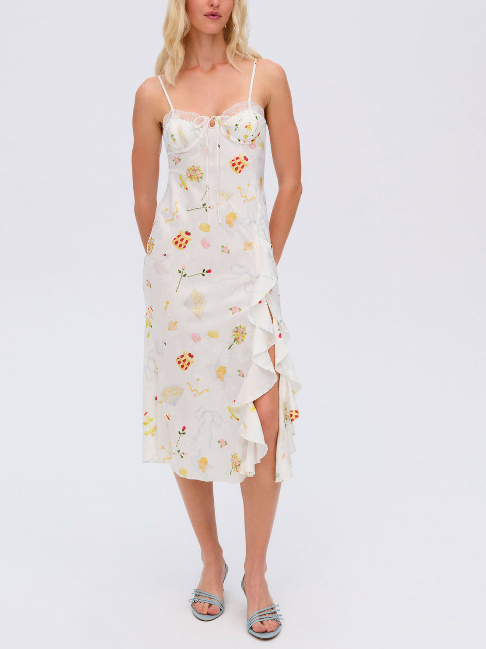Chania Midi Dress White
