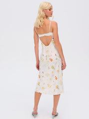 Chania Midi Dress White