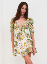Rosalyn Mini Dress Green Marigold