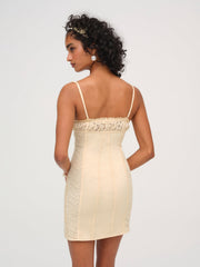 Lucy Lace Mini Dress Buttercream