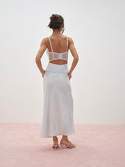 Maribel Maxi Slip Dress Blue