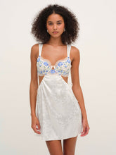 Festival Rose Slip Dress Blue