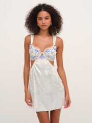 Festival Rose Slip Dress Blue