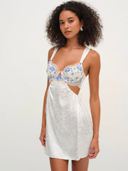Festival Rose Slip Dress Blue