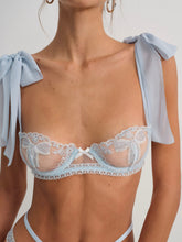 Blair Bow Underwire Bra Blue