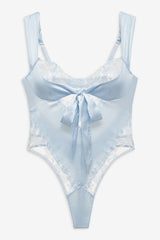 Blair Bow Bodysuit Blue