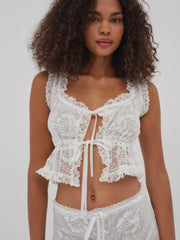 Antique Store Lace Top White