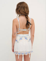 Festival Rose Skirt Blue