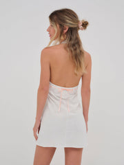 Summer Swirl Eyelet Slip Dress White