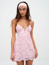 Creamsicle Lace Slip Dress Pale Pink