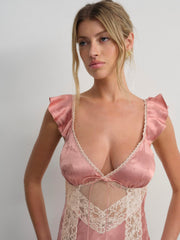 Juliet Midi Slip Dress Terracotta