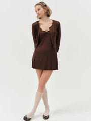Elliana Slip Dress Chocolate