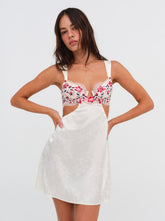 Festival Rose Slip Dress Ivory