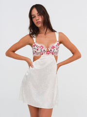 Festival Rose Slip Dress Ivory