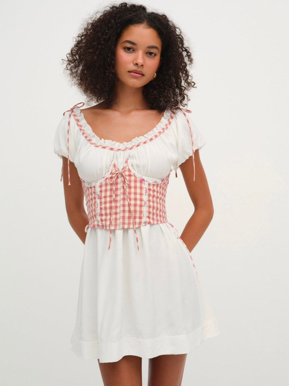 Georgia Corset Slip Dress Red