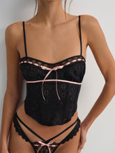 Elena Eyelet Bustier Black