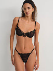 Papillon Underwire Bra Black