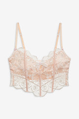 Tea Cake Lace Bustier White
