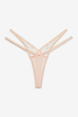 Tea Cake Lace Thong Panty White