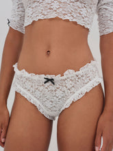 Sally Stretch Lace Cheeky Panty White