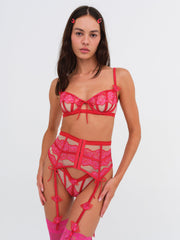Cordelia Garter Belt Red
