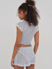 Dee Dee Daisy Tee Blue