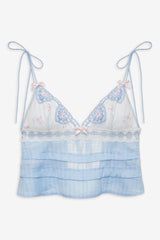 Dainty Doily Sleep Top Blue