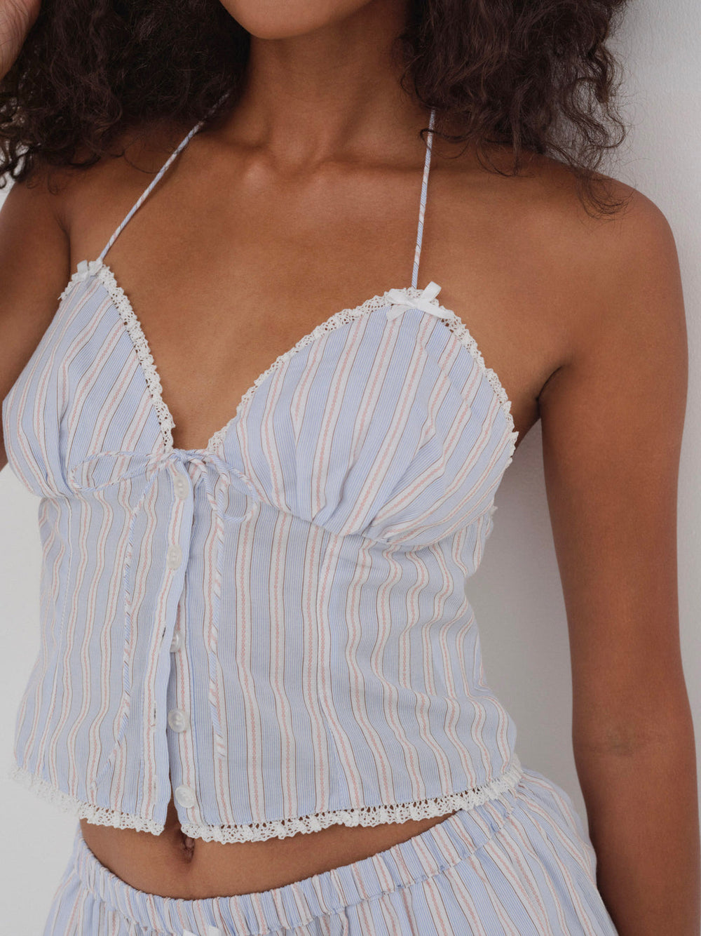 Lakeside Stripe Top Blue