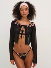 Love Garden Sheer Shrug Black
