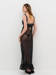 Gertrude Maxi Slip Dress Black
