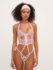 Ily Embroidered Teddy Pink