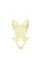 Creamsicle Lace Bodysuit Yellow