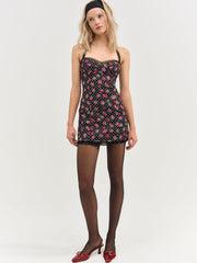 Betty Bud Mini Dress Black