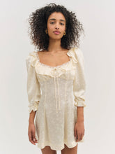 Carla Jacquard Mini Dress Cream