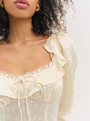 Carla Jacquard Mini Dress Cream