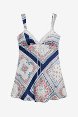 Summer Scarf Mini Dress Blue