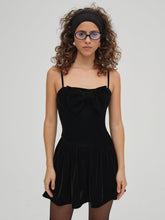 Martini Velvet Mini Dress Black