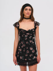 Aigrette Mini Dress Black