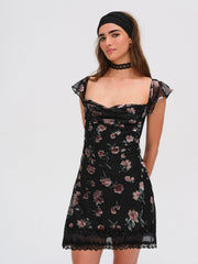 Aigrette Mini Dress Black