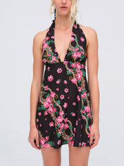 Justice Halter Mini Dress Black