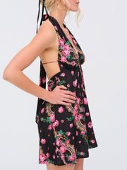 Justice Halter Mini Dress Black