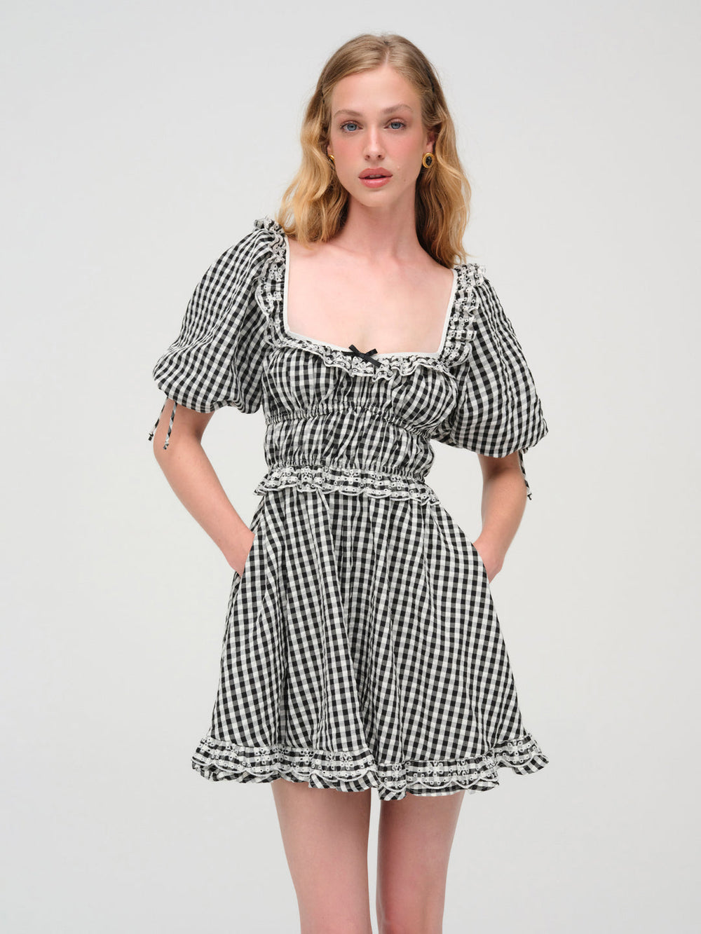 Jackson Mini Dress Black Gingham