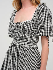Jackson Mini Dress Black Gingham