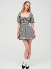 Jackson Mini Dress Black Gingham