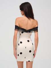 Dorothy Dot Mini Dress Cream