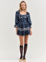 Seaside Dot Mini Dress Navy