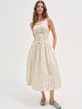 Brigitta Floral Midi Dress Ivory