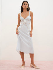 Bluebell Gingham Midi Dress Blue
