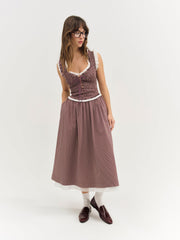 Morgan Midi Dress Burgundy