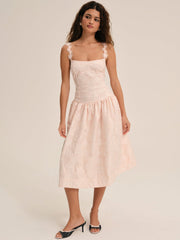 Florence Midi Dress Peach
